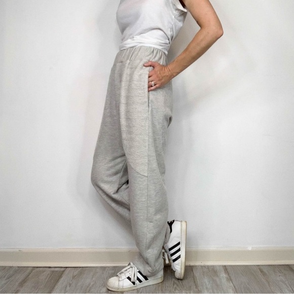 GERSHON BRAM oversized sweatpants high waist athleisure grey small NWT - Picture 1 of 11